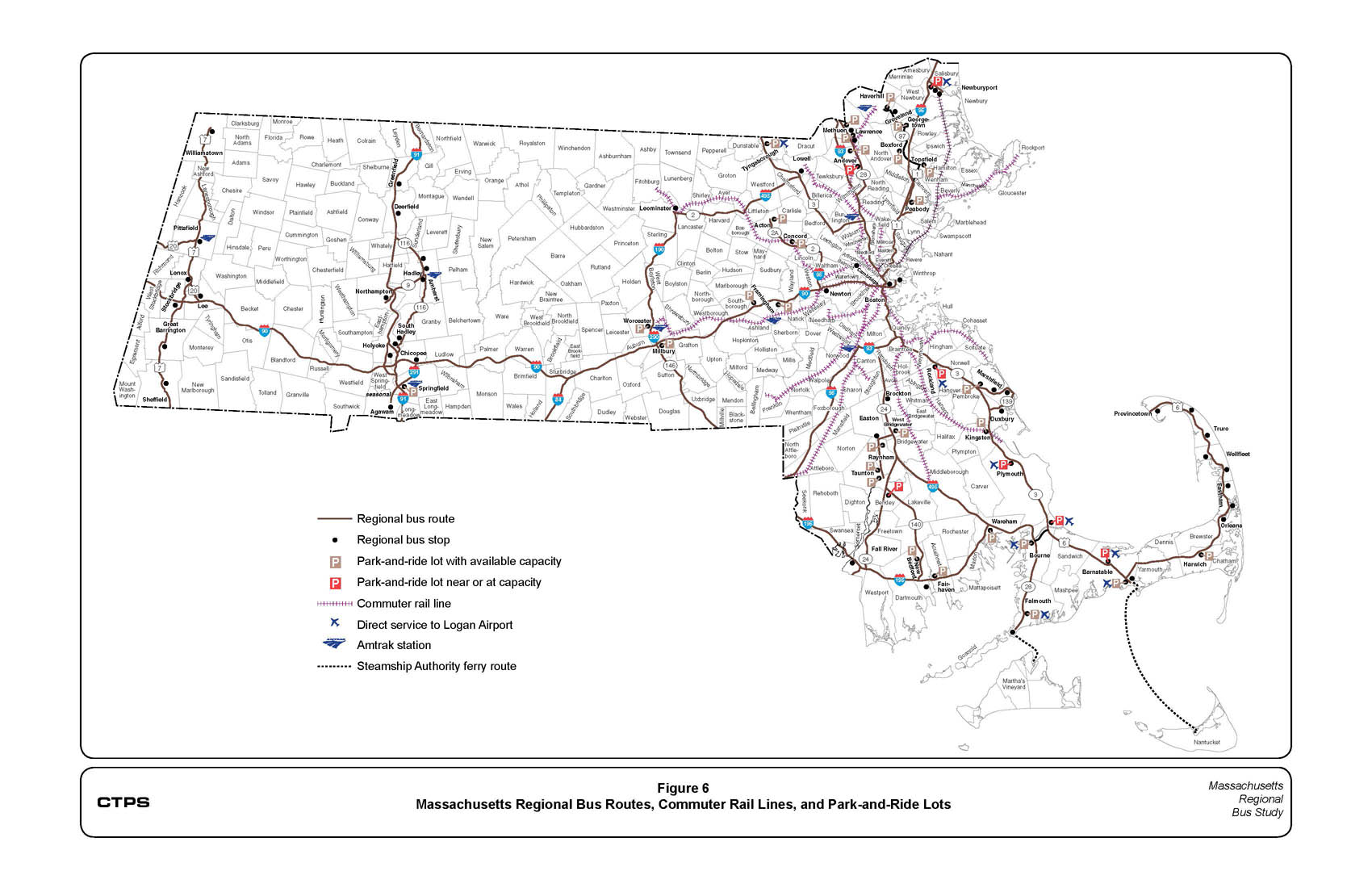 Park-and-ride locations are described in Table 20.