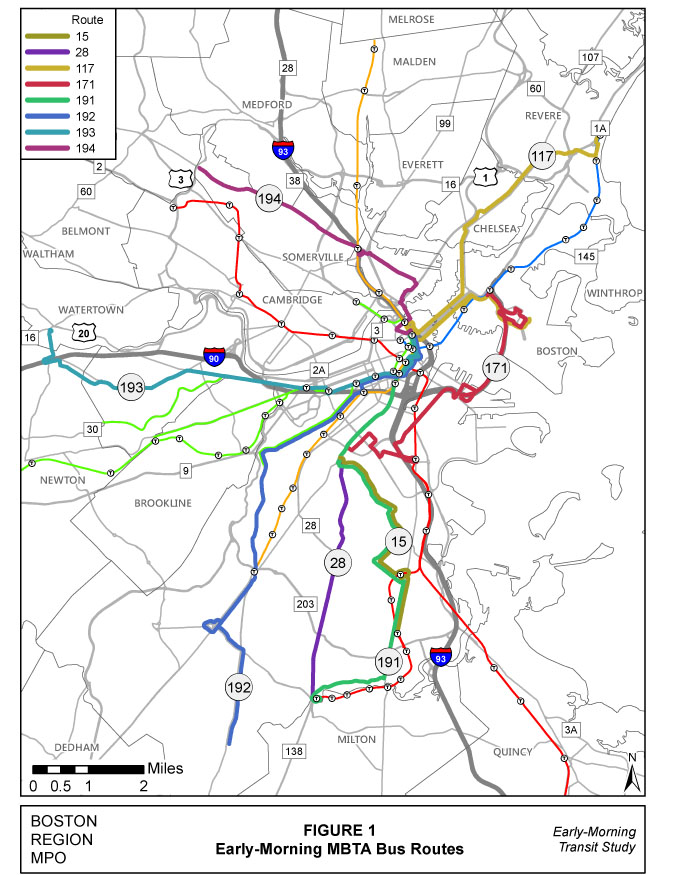Figure 1 displays the early-morning bus route network described in section 2