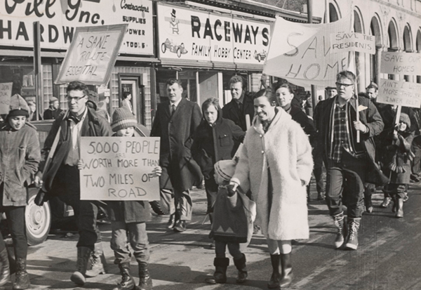 Photo of a highway protest