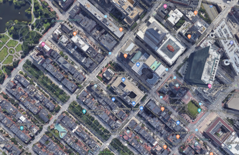 Figure 2 – Aerial of Boylston Street.