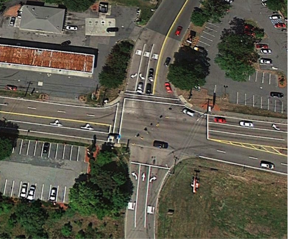 Medway Road and Beaver Street Intersection:
This section of text contains an aerial photograph of Medway Road at Beaver Street.

