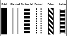 2.	Crosswalk marking patterns (diagram)