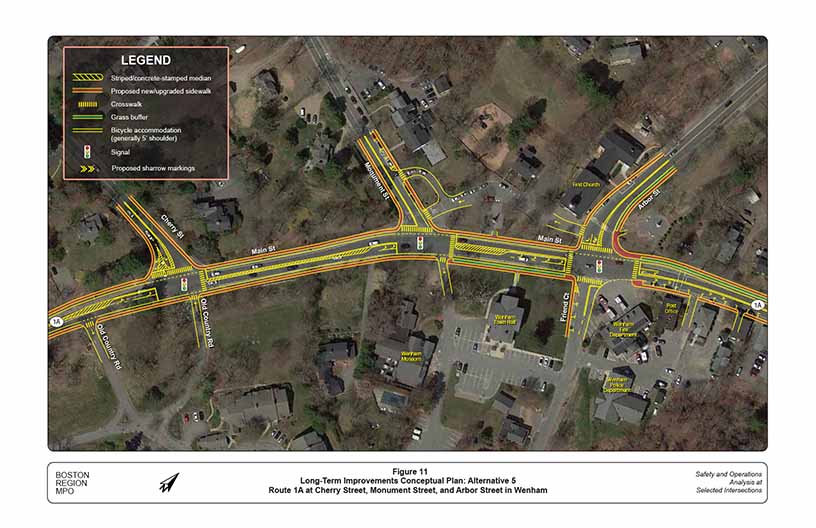 Figure 11: Long-Term Improvements Conceptual Plan: Alternative 5
This figure shows a plan view of the proposed modifications that are part of Alternative 5.
