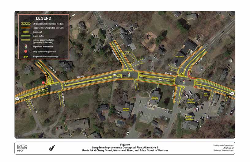 Figure 9: Long-Term Improvements Conceptual Plan: Alternative 3
This figure shows a plan view of the proposed modifications that are part of Alternative 3.
