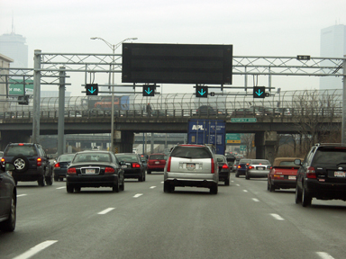 Description: A picture of roadway congestion on the Southeast Expressway.