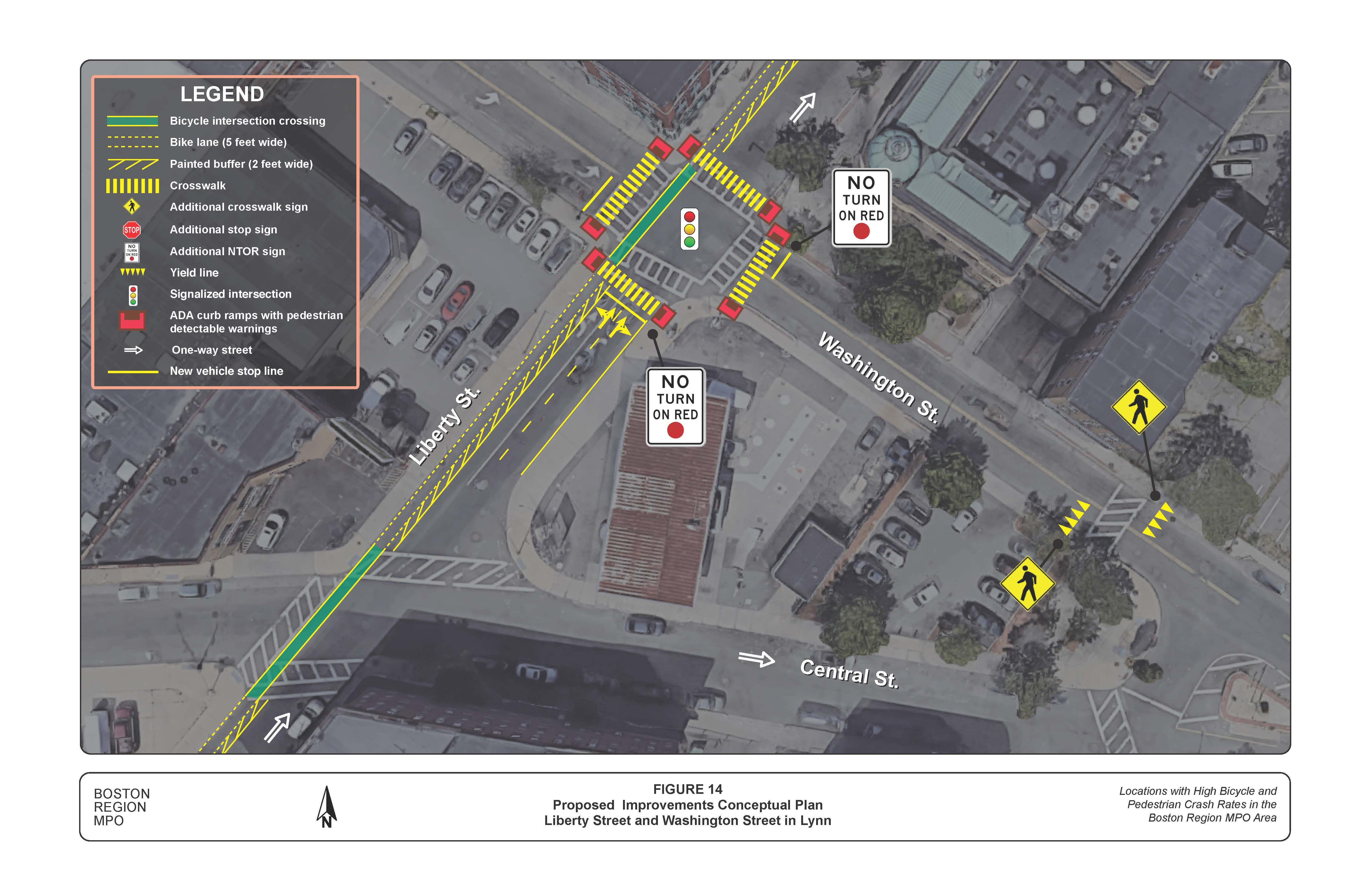 Figure 14
Proposed Improvements Conceptual Plan
Liberty Street and Washington Street in Lynn