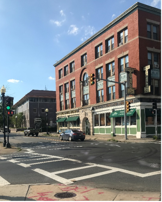 Figure 3
Mixed-Use Building on North Corner of the Intersection of Liberty and Washington Streets