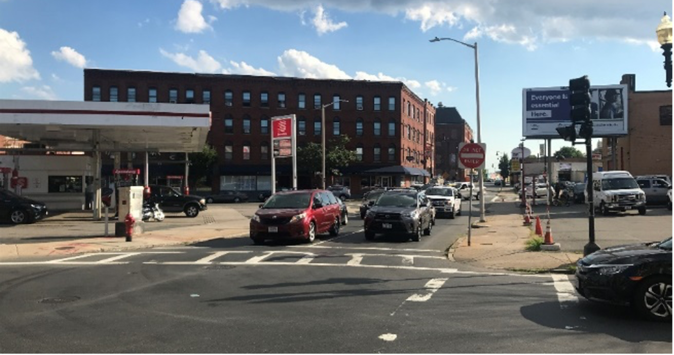 Figure 5
Wide Curb Cuts on Liberty Street Intersection Approach