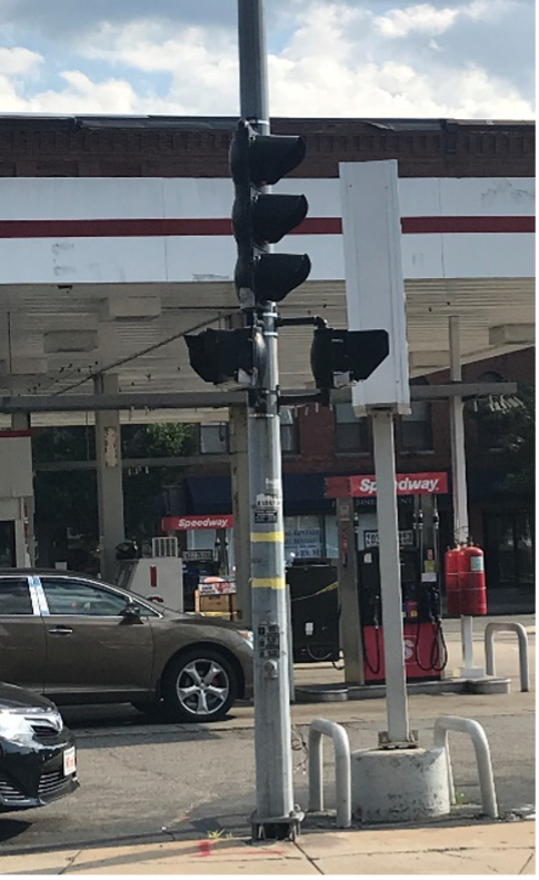 Figure 9
Pedestrian Signals on Southern Corner of the Intersection of Liberty and Washington Streets