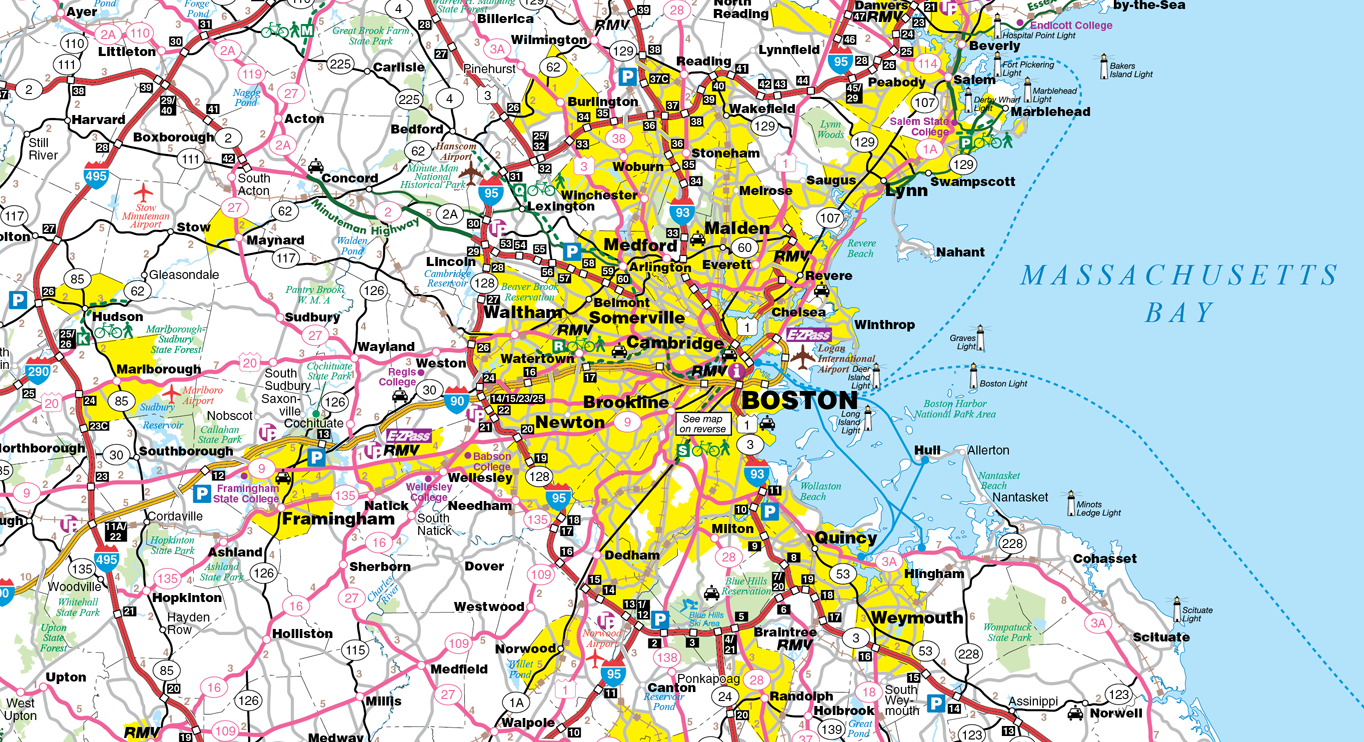Map of the Boston Area.